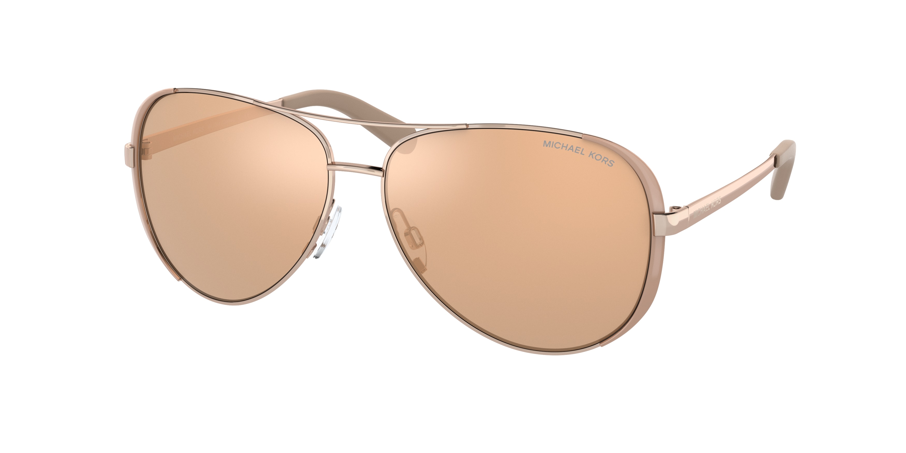 Michael Kors Damen MK5004 Chelsea 1017R1 Sonnenbrillen Metall Gold Gold Quadratisch Normal-image